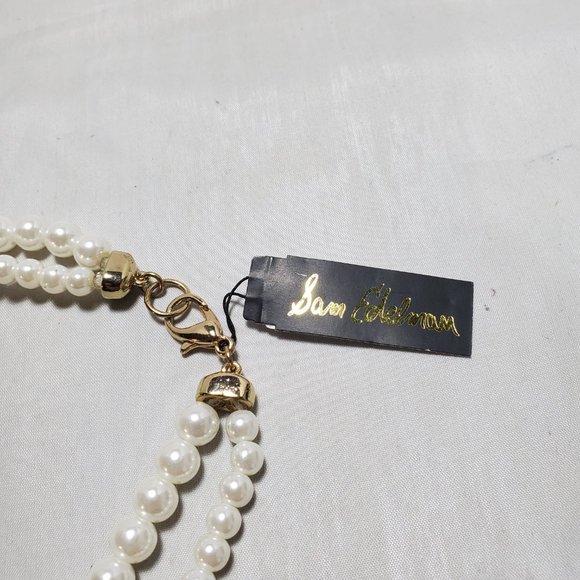 Sam Edelman Double Strand Pearl Necklace with Spike Pendants - Picture 5 of 9